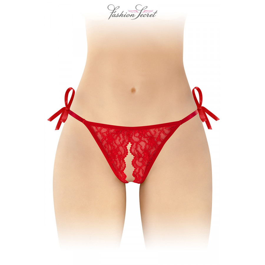 String Rouge Ouvert à Nouer - Pas Cher  - Livraison Rapide