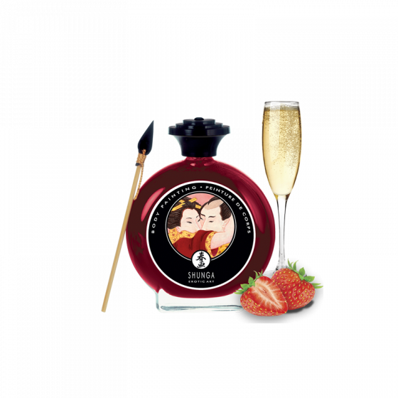 Peinture de Corps Embrassable - Vin Pétillant à la Fraise