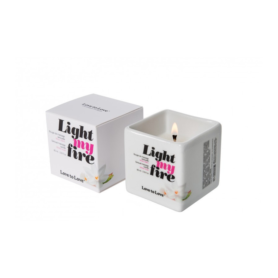 Bougie de massage Light My Fire – Parfum Musc Blanc sensuel