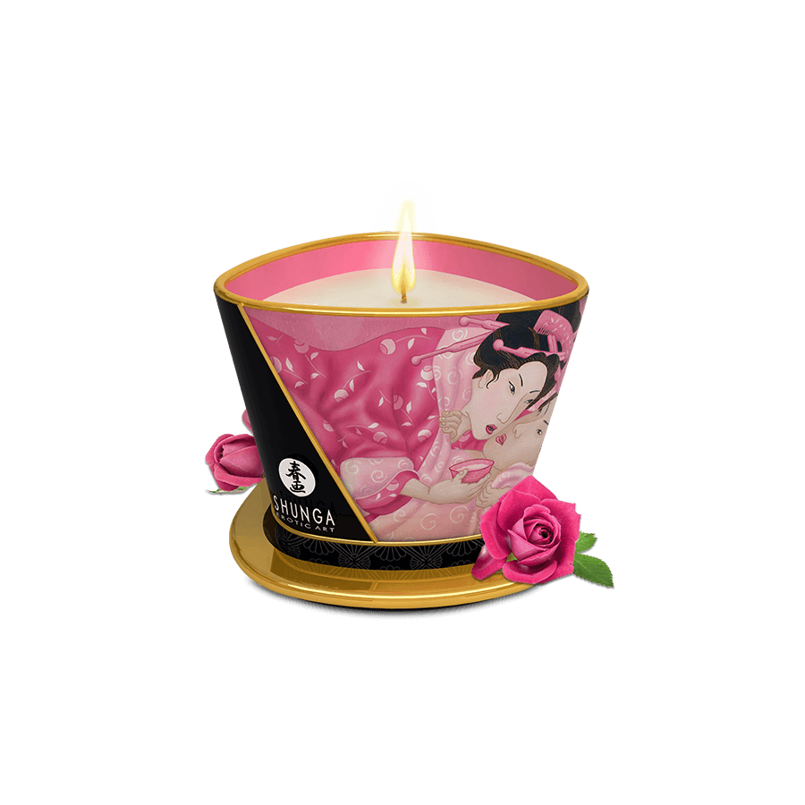 Bougie de Massage Aphrodisia Rose – Sensualité Florale