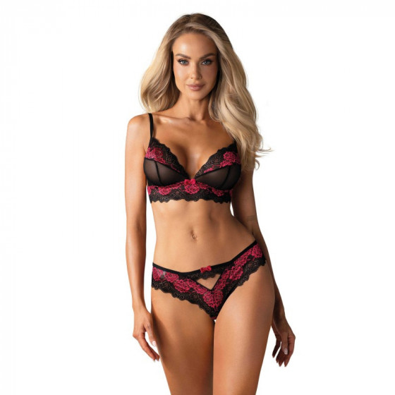 Tulia Ensemble 2 pcs - Noir et Fuchsia Pas Cher