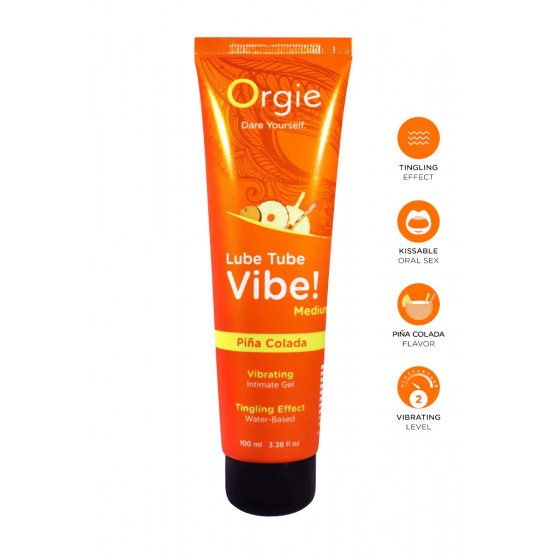 Lubrifiant Lube Tube Vibe (Medium) Pina Colada 100ml Pas Cher