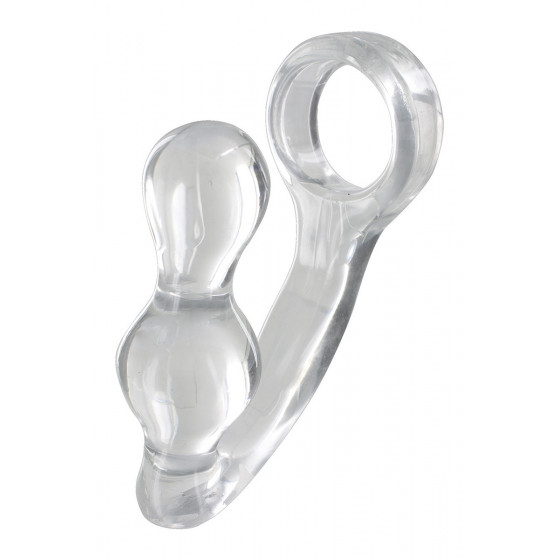 Love Shop / Stimulateur de prostate et cockring transparent Pas Cher