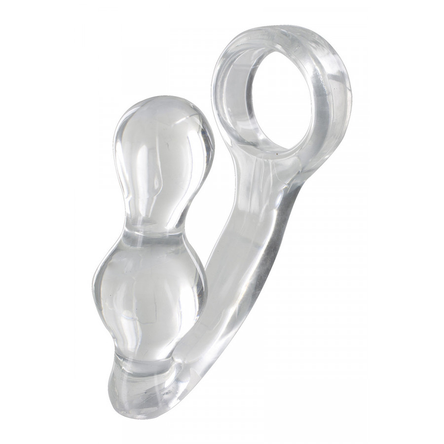 Love Shop / Stimulateur de prostate et cockring transparent - Ma Boutique en Folie
