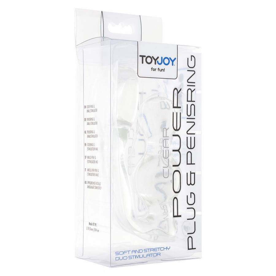 Love Shop / Stimulateur de prostate et cockring transparent - Ma Boutique en Folie