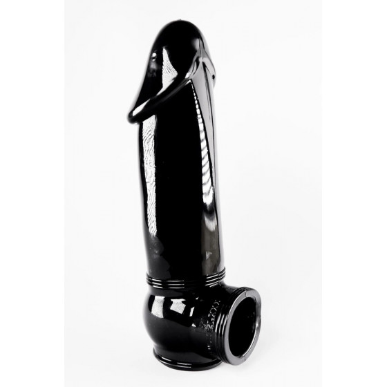 Gaine de Pénis Semi-Réaliste Noire 19x4,5 cm - Zizi Pas Cher