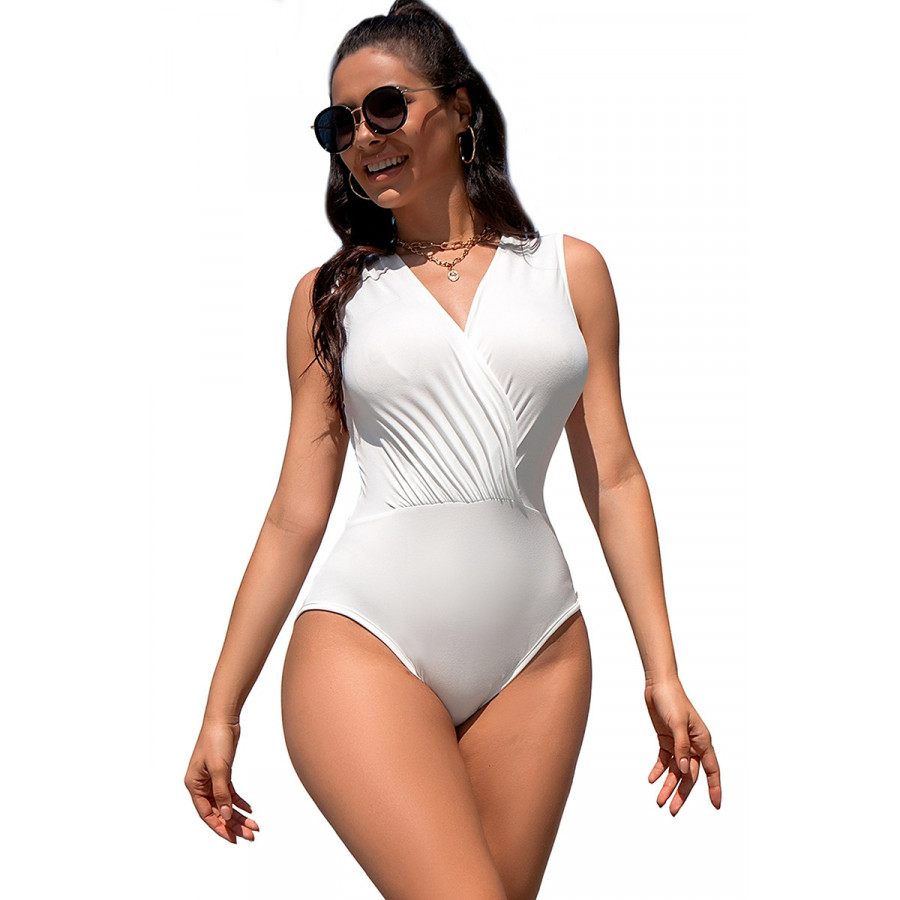 Body moulant blanc  Sexy Pas Cher  - Livraison Rapide