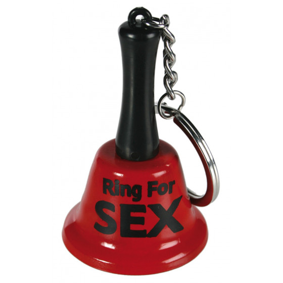 Cloche Rouge Porte Clefs "Ring For Sex"  Pas Cher