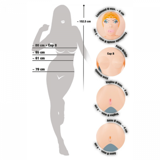 Poupée Gonflable 3 Orifices Couleur Chair - Ma Boutique en Folie