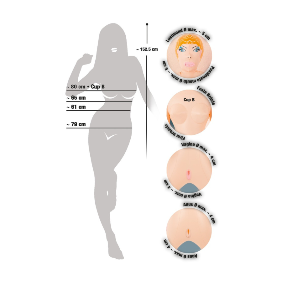 Poupée Gonflable 3 Orifices Couleur Chair - Ma Boutique en Folie