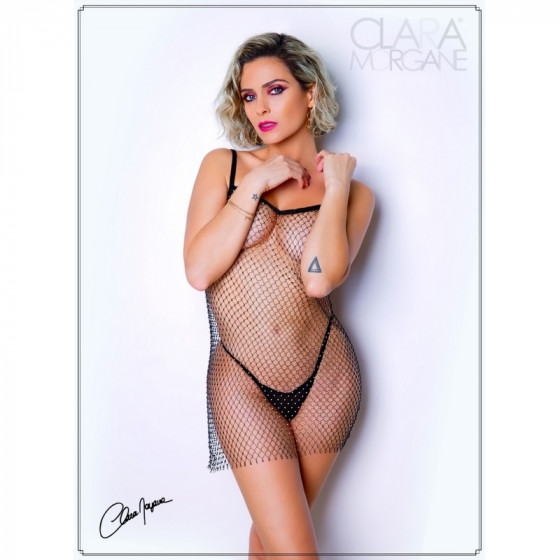 Petite robe en fine résille - Le Numéro 1 Pas Cher - Clara Morgane