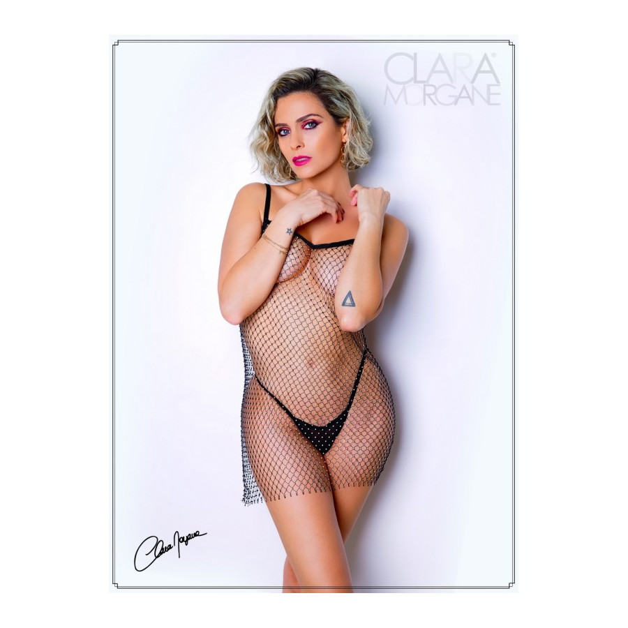 Petite robe en fine résille - Le Numéro 1 Pas Cher - Clara Morgane