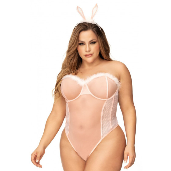 Déguisement lapin sexy grande taille avec serre tête Pas Cher