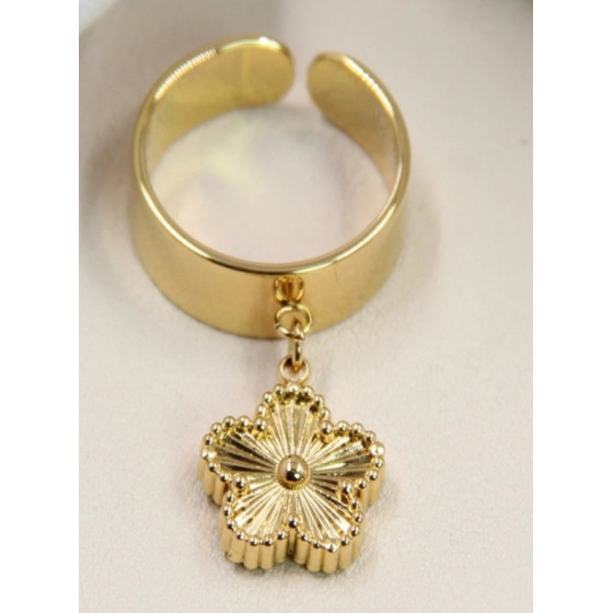 Bague trèfle bijou acier inoxydable Pas Cher
