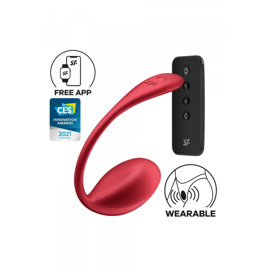 Oeuf vibrant télécommandé rouge Shiny Petal Satisfyer Pas Cher