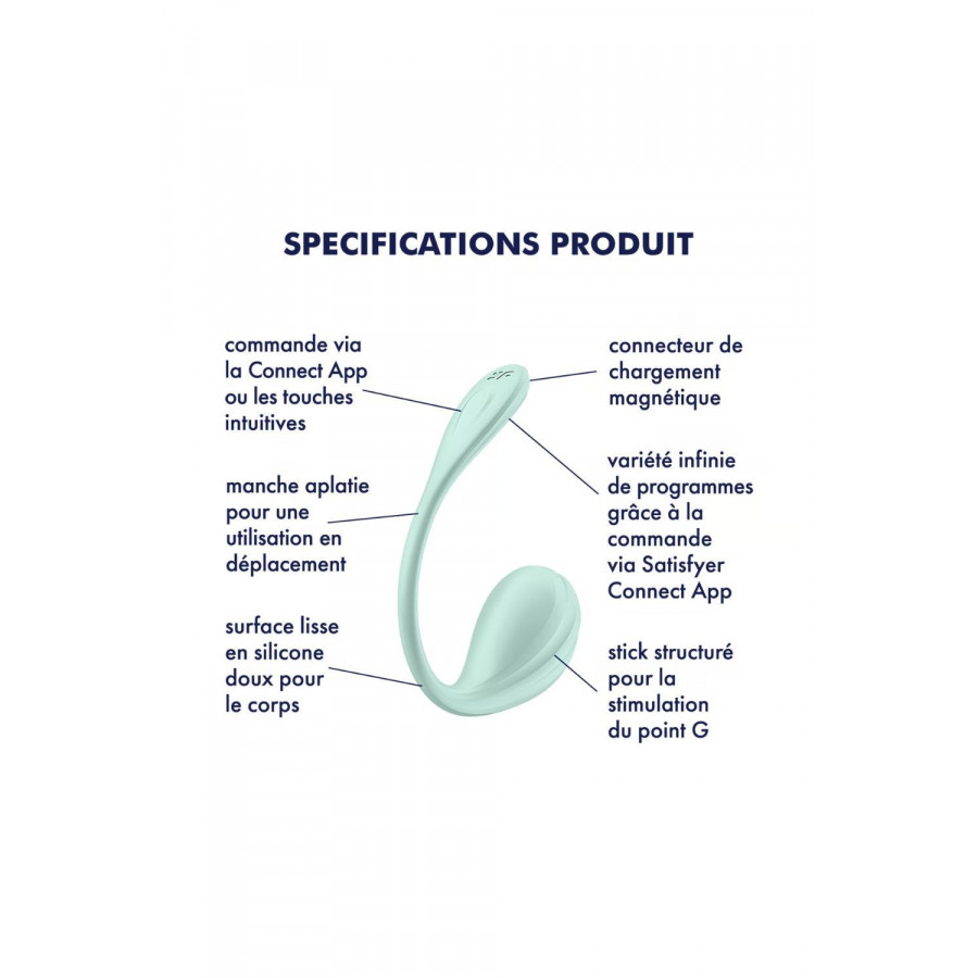 Oeuf vibrant vert menthe Smooth Petal Satisfyer Pas Cher