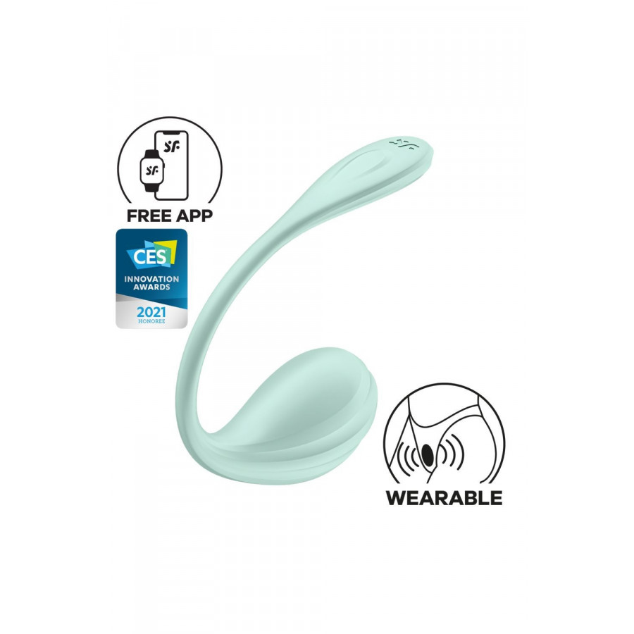 Oeuf vibrant vert menthe Smooth Petal Satisfyer Pas Cher