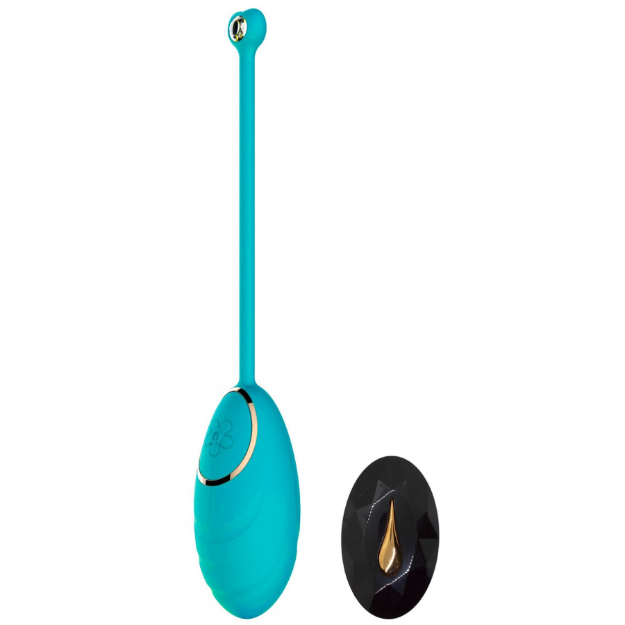 Œuf vibrant bleu avec télécommande USB Pas Cher