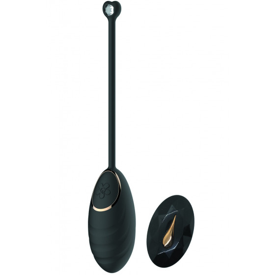Œuf vibrant noir avec télécommande USB Pas Cher