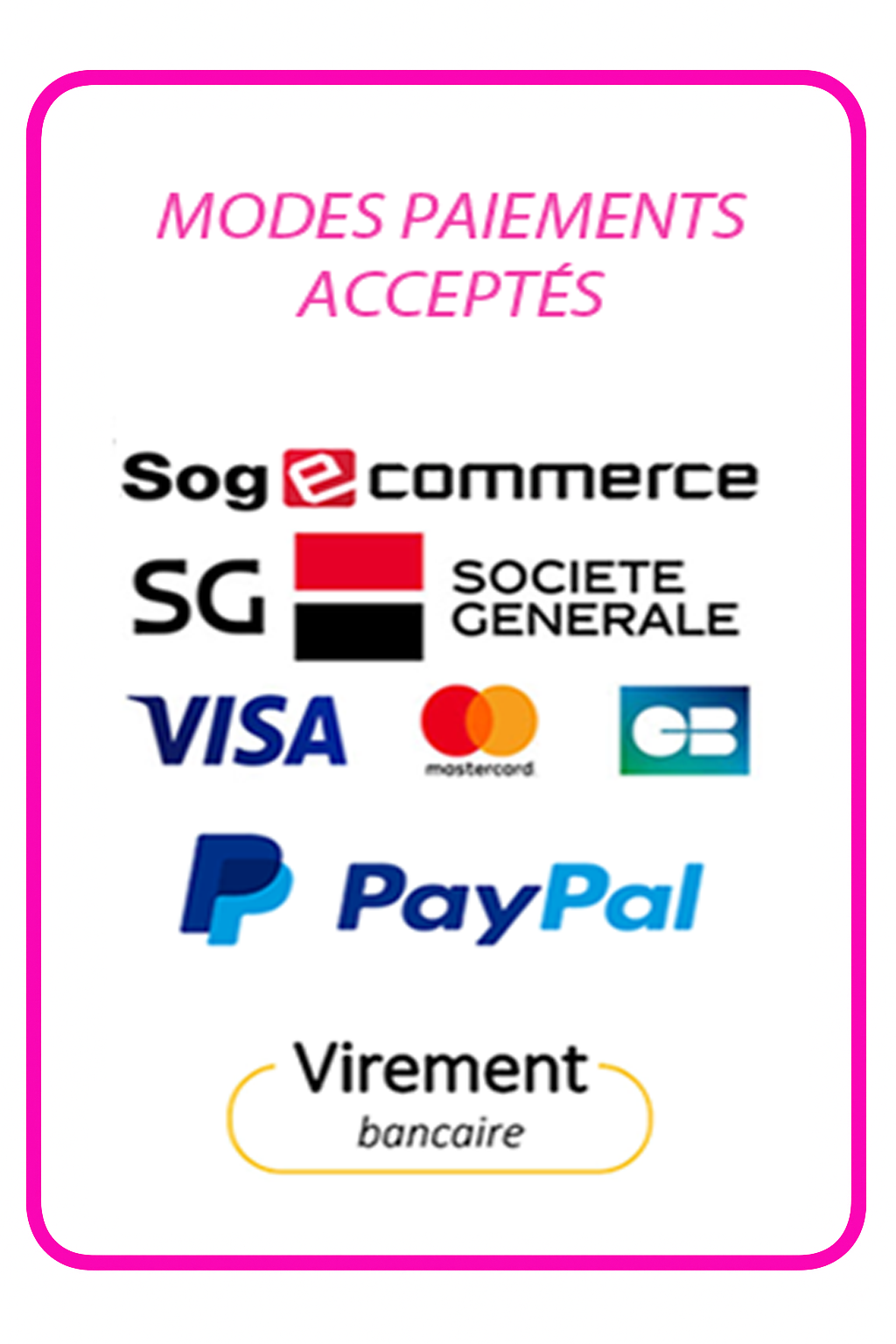 mode de paiement